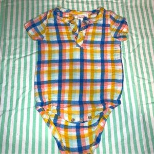 ☀️4/$15 Sale☀️ Cat & Jack Gingham Short Sleeve Romper 100% Cotton #162